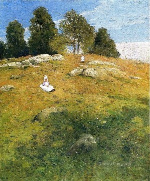 ジュリアン・オールデン・ウィアー Painting - 夏の午後のシャインコックの風景 ジュリアン・オールデン・ウィアー